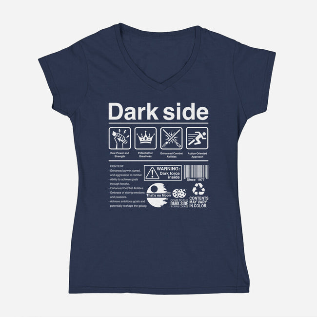 Dark Side Label-Womens-V-Neck-Tee-DrMonekers