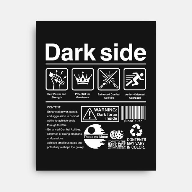 Dark Side Label-None-Stretched-Canvas-DrMonekers