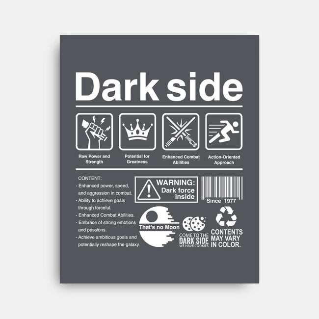 Dark Side Label-None-Stretched-Canvas-DrMonekers