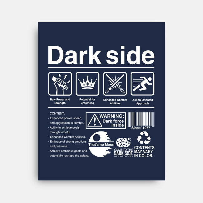 Dark Side Label-None-Stretched-Canvas-DrMonekers