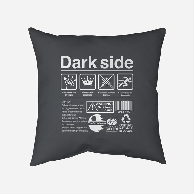 Dark Side Label-None-Removable Cover w Insert-Throw Pillow-DrMonekers