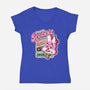 Robbie Icecream-Womens-V-Neck-Tee-demonigote