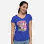 Robbie Icecream-Womens-V-Neck-Tee-demonigote