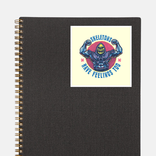 Skeletons Have Feelings Too-None-Glossy-Sticker-glitchygorilla