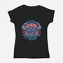 Skeletons Have Feelings Too-Womens-V-Neck-Tee-glitchygorilla