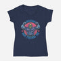 Skeletons Have Feelings Too-Womens-V-Neck-Tee-glitchygorilla