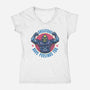 Skeletons Have Feelings Too-Womens-V-Neck-Tee-glitchygorilla