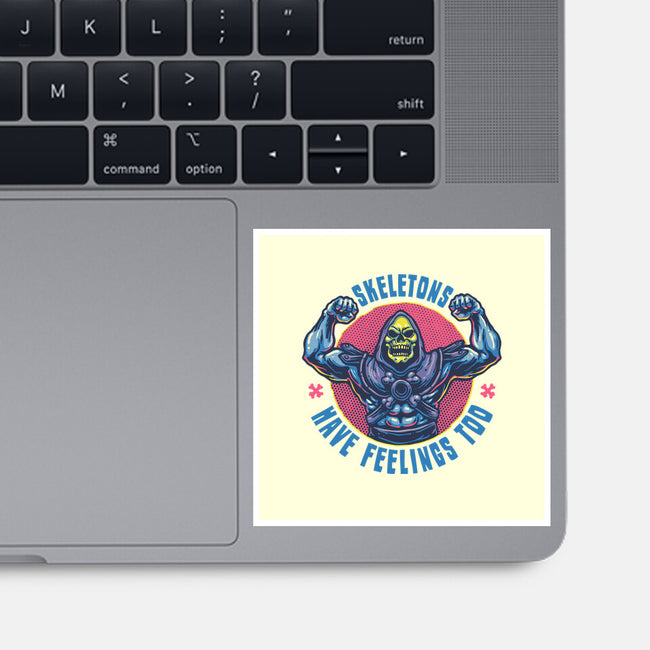 Skeletons Have Feelings Too-None-Glossy-Sticker-glitchygorilla