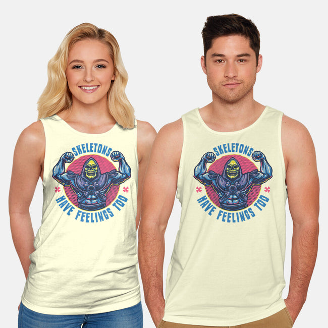 Skeletons Have Feelings Too-Unisex-Basic-Tank-glitchygorilla