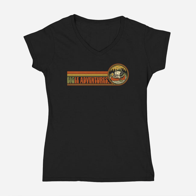 Bigle Adventures-Womens-V-Neck-Tee-Popnotic