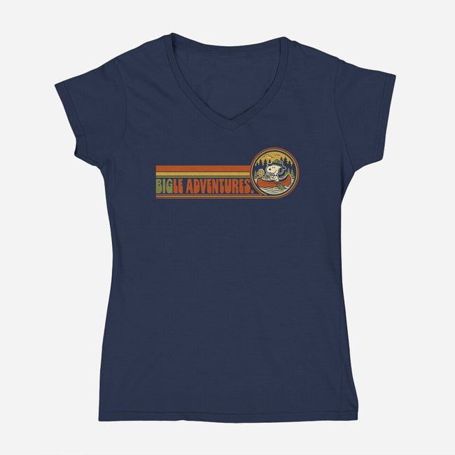 Bigle Adventures-Womens-V-Neck-Tee-Popnotic