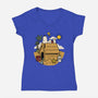 Beach Mode Activated-Womens-V-Neck-Tee-Popnotic