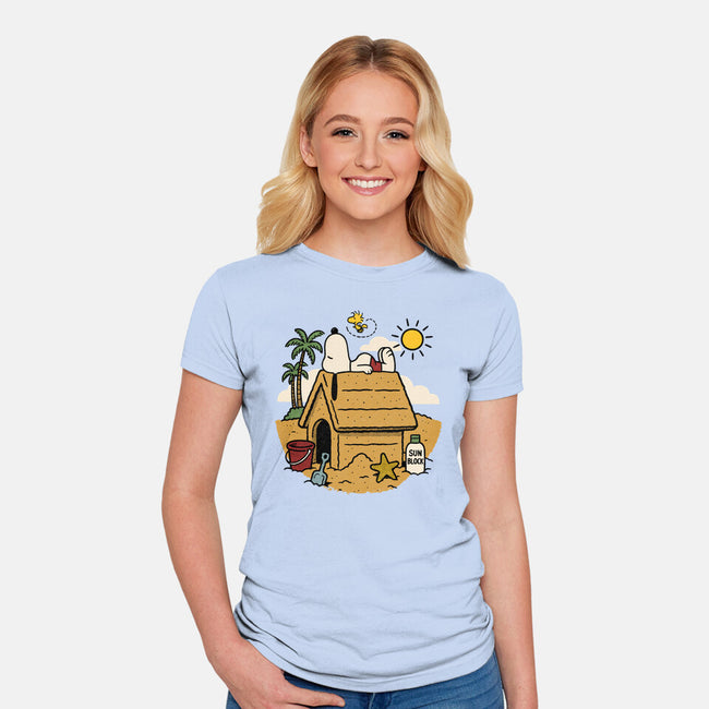 Beach Mode Activated-Womens-Fitted-Tee-Popnotic