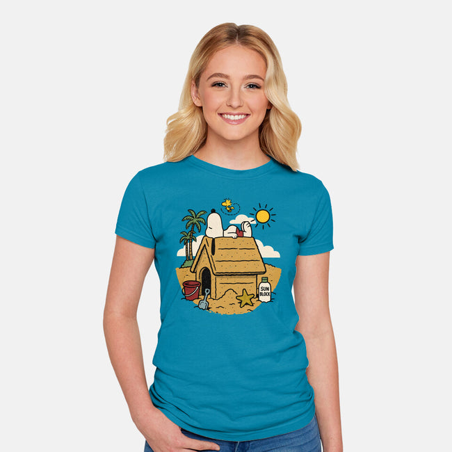 Beach Mode Activated-Womens-Fitted-Tee-Popnotic