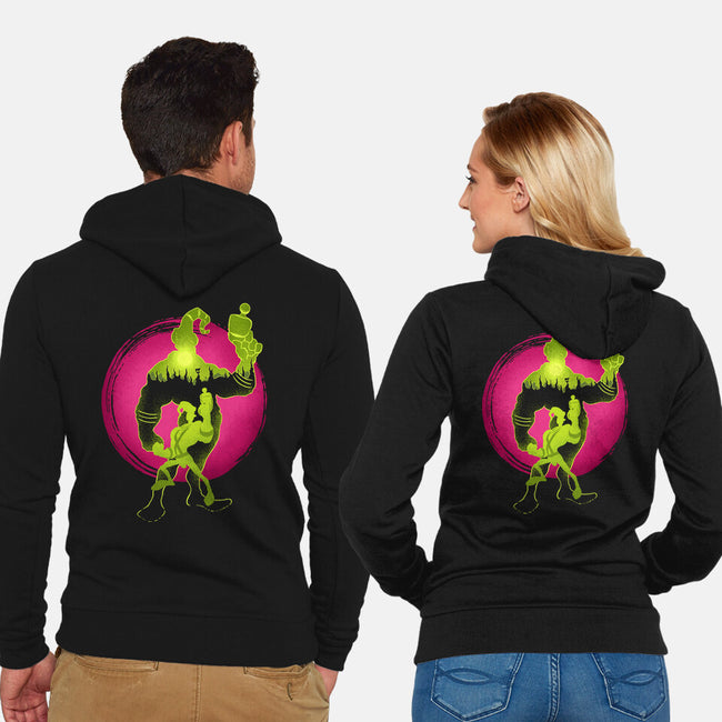 A Earthworm With A Robotic Suit-Unisex-Zip-Up-Sweatshirt-sachpica