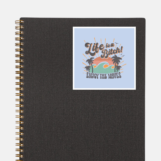 Enjoy The Waves-None-Glossy-Sticker-Estudio Horta
