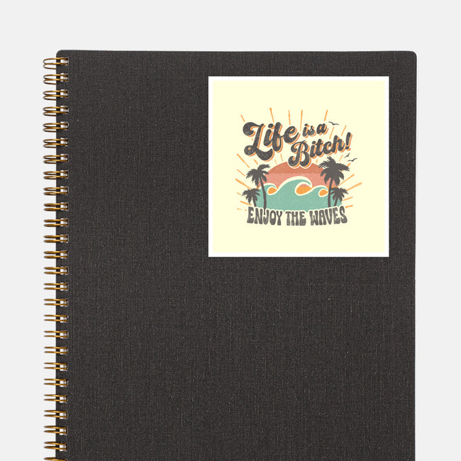 Enjoy The Waves-None-Glossy-Sticker-Estudio Horta