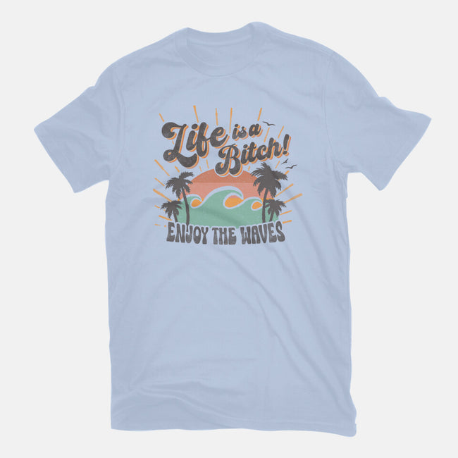 Enjoy The Waves-Womens-Fitted-Tee-Estudio Horta