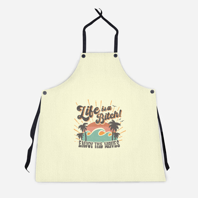 Enjoy The Waves-Unisex-Kitchen-Apron-Estudio Horta