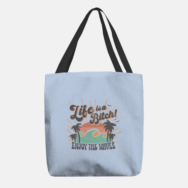 Enjoy The Waves-None-Basic Tote-Bag-Estudio Horta