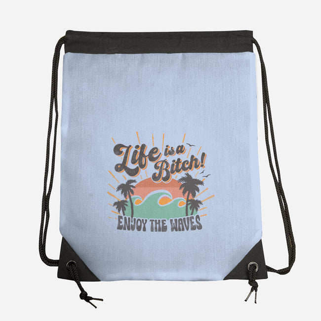 Enjoy The Waves-None-Drawstring-Bag-Estudio Horta