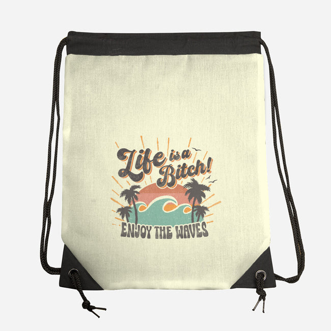 Enjoy The Waves-None-Drawstring-Bag-Estudio Horta