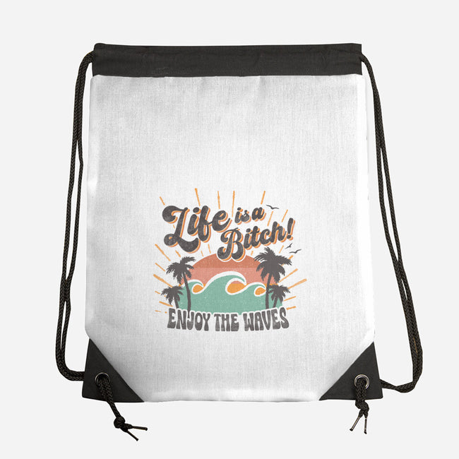 Enjoy The Waves-None-Drawstring-Bag-Estudio Horta