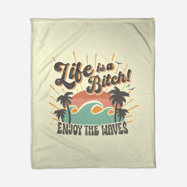 Enjoy The Waves-None-Fleece-Blanket-Estudio Horta