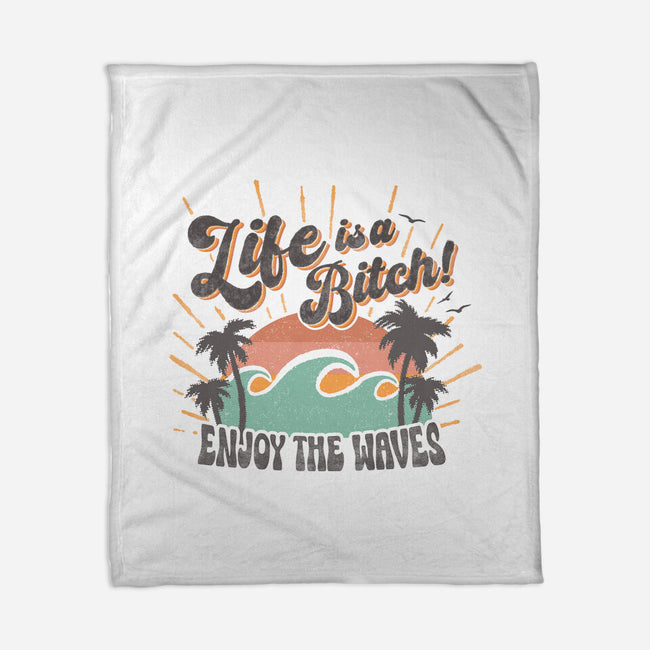 Enjoy The Waves-None-Fleece-Blanket-Estudio Horta