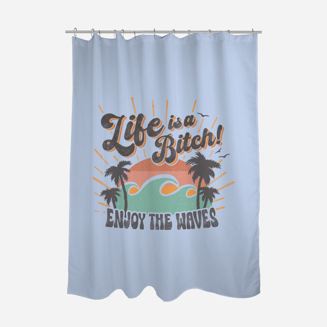 Enjoy The Waves-None-Polyester-Shower Curtain-Estudio Horta