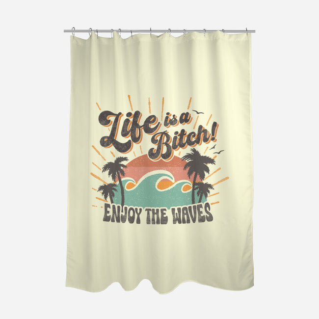 Enjoy The Waves-None-Polyester-Shower Curtain-Estudio Horta