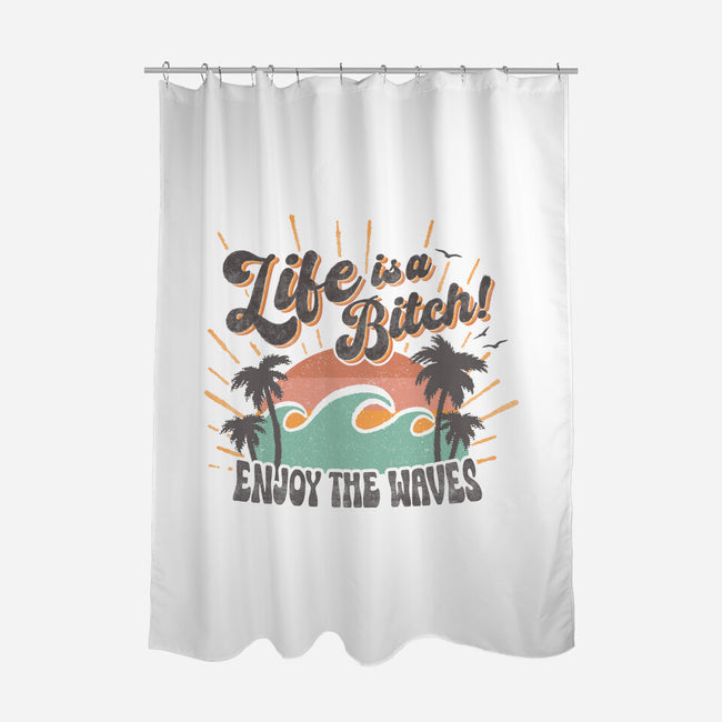 Enjoy The Waves-None-Polyester-Shower Curtain-Estudio Horta