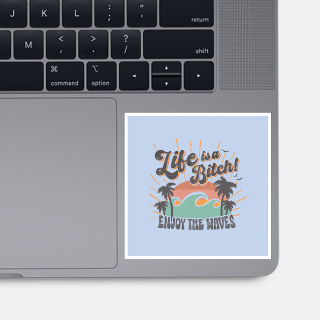 Enjoy The Waves-None-Glossy-Sticker-Estudio Horta