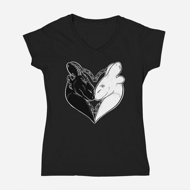Famous Furies-Womens-V-Neck-Tee-ellr