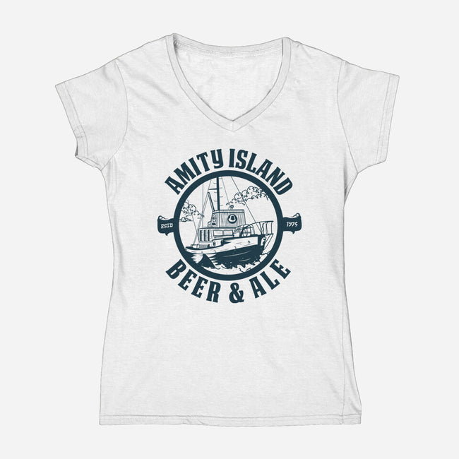 Amity Island Beer And Ale-Womens-V-Neck-Tee-piercek26