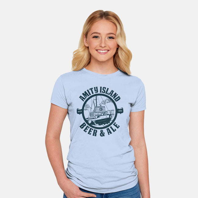 Amity Island Beer And Ale-Womens-Fitted-Tee-piercek26
