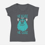 We Scare Because We Care-Womens-V-Neck-Tee-piercek26