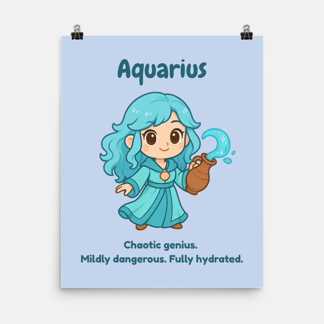 Aquarius The Water Sprite-None-Matte-Poster-CHARSEWTASTIC
