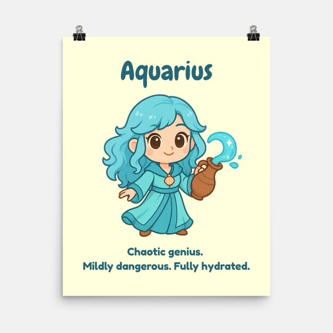 Aquarius The Water Sprite-None-Matte-Poster-CHARSEWTASTIC