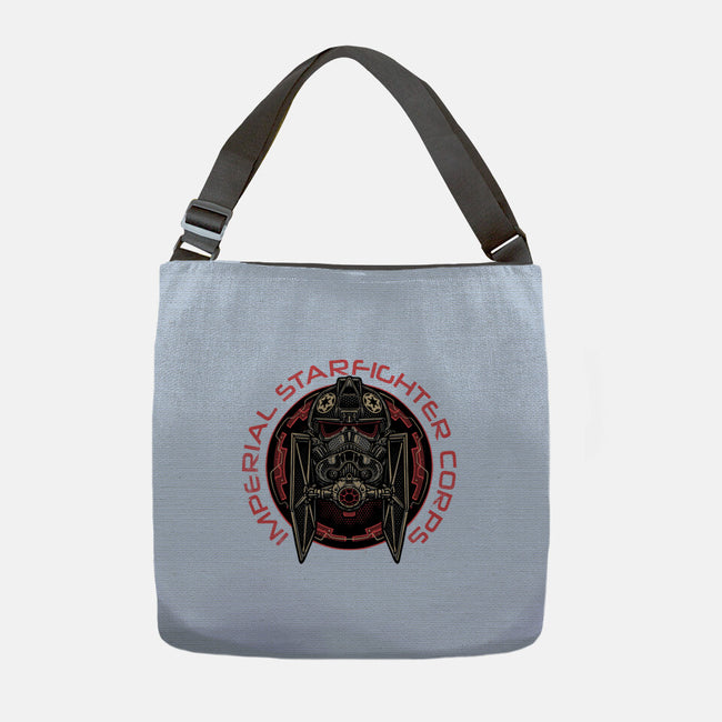 Imperial Pilot Emblem-None-Adjustable Tote-Bag-glitchygorilla