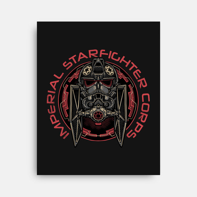 Imperial Pilot Emblem-None-Stretched-Canvas-glitchygorilla