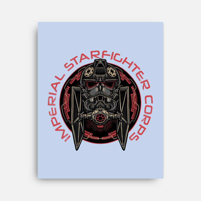 Imperial Pilot Emblem-None-Stretched-Canvas-glitchygorilla