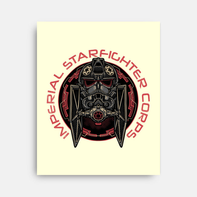 Imperial Pilot Emblem-None-Stretched-Canvas-glitchygorilla