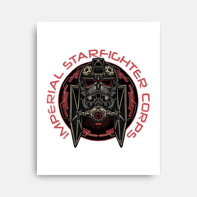 Imperial Pilot Emblem-None-Stretched-Canvas-glitchygorilla