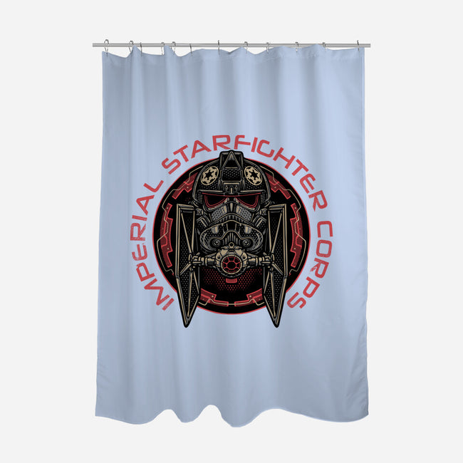 Imperial Pilot Emblem-None-Polyester-Shower Curtain-glitchygorilla