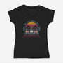 Back To The Good Old Days-Womens-V-Neck-Tee-glitchygorilla