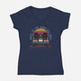 Back To The Good Old Days-Womens-V-Neck-Tee-glitchygorilla