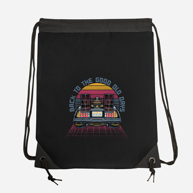 Back To The Good Old Days-None-Drawstring-Bag-glitchygorilla