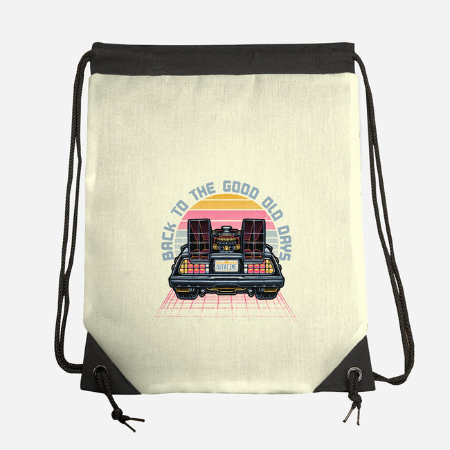 Back To The Good Old Days-None-Drawstring-Bag-glitchygorilla