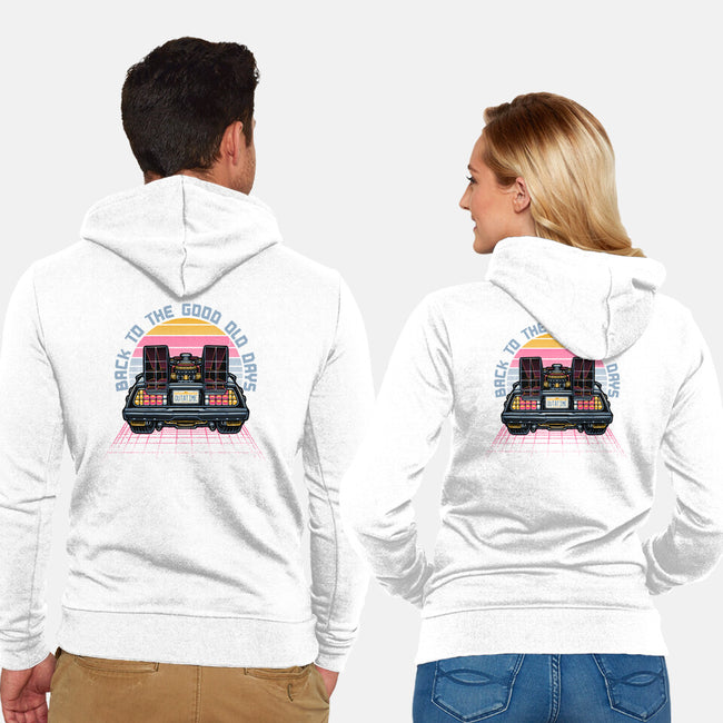 Back To The Good Old Days-Unisex-Zip-Up-Sweatshirt-glitchygorilla